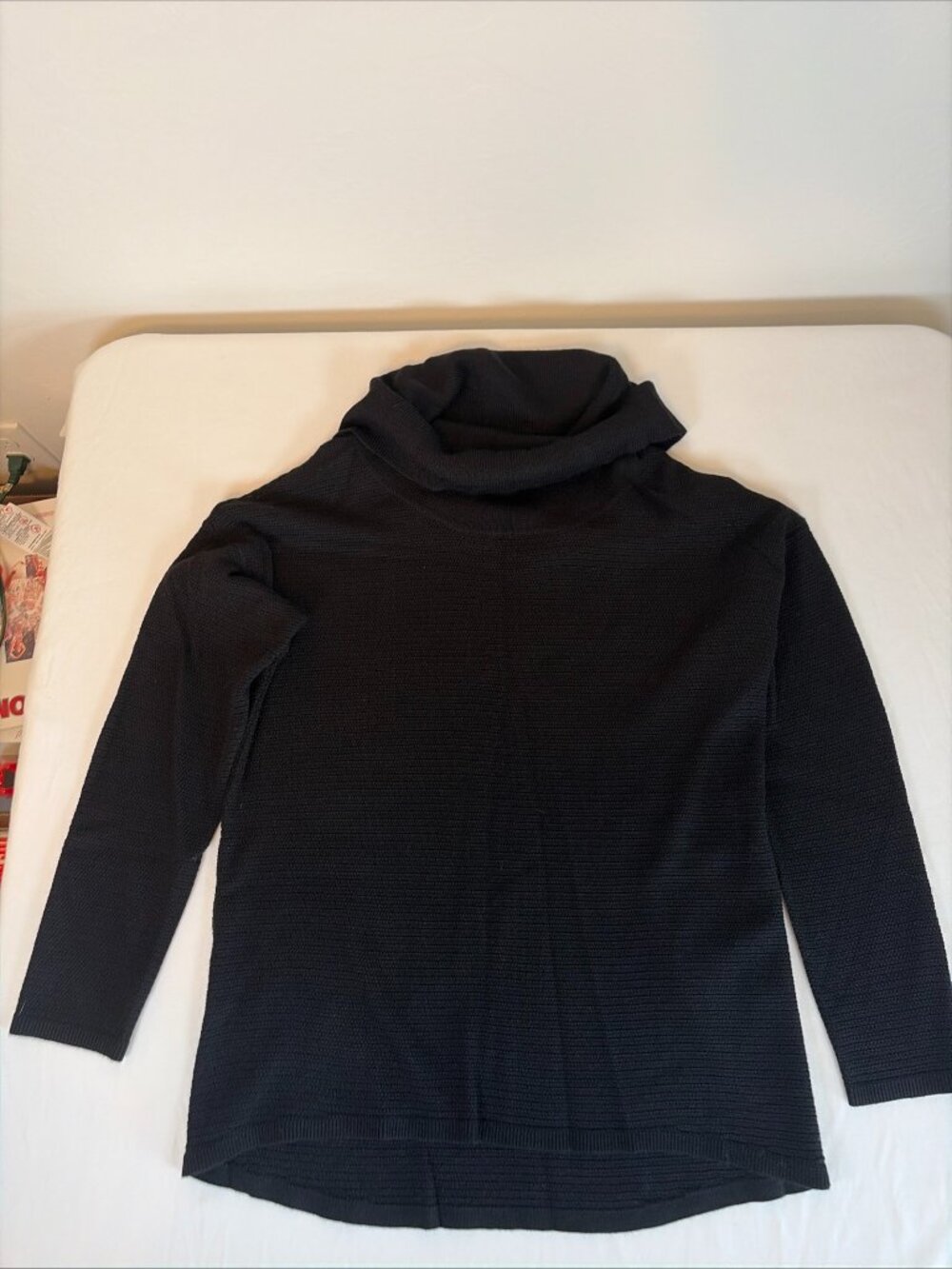 Coldwater Creek Long Sleeve Cowl Neck Pullover Sweater Women's XS Black